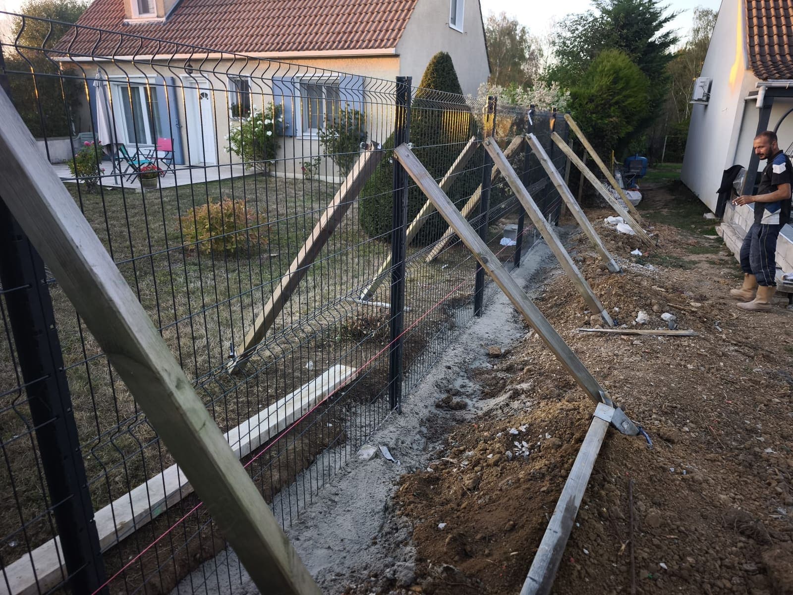 Longueur de clôture sur semelle béton